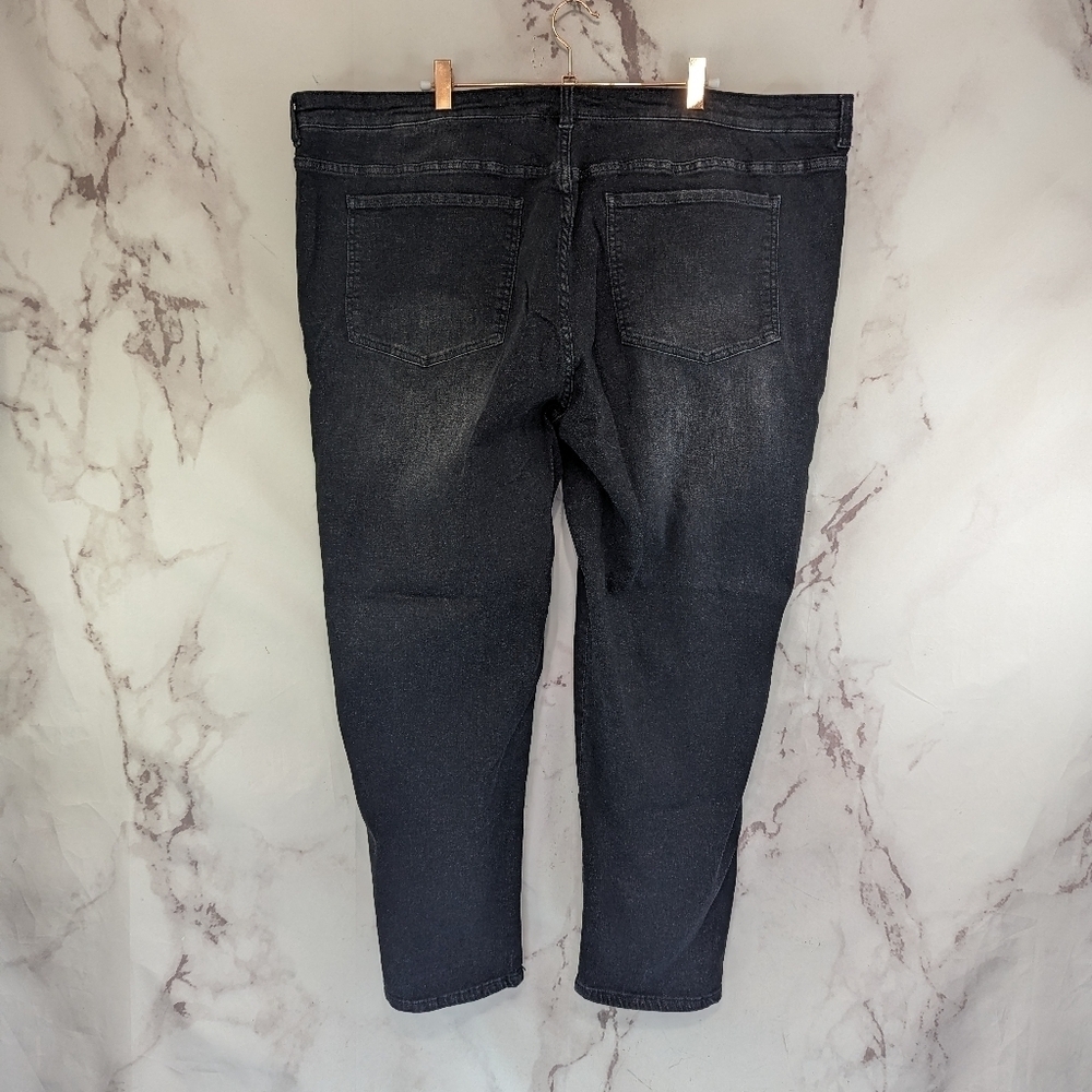 Universal Standard Jeans Womens 24 Black 10 Mid Rise Skinny Distressed - Picture 5 of 12